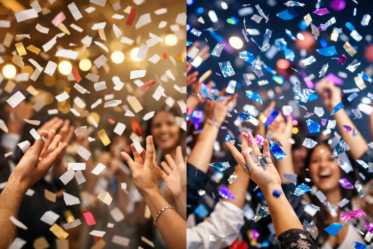 Paper Confetti vs Plastic for Better Celebration Photos